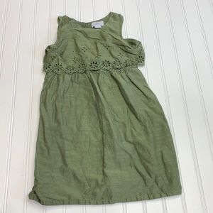 Girls 5T Green Eyelet Lace Cotton Dress Old Navy Sleeveless